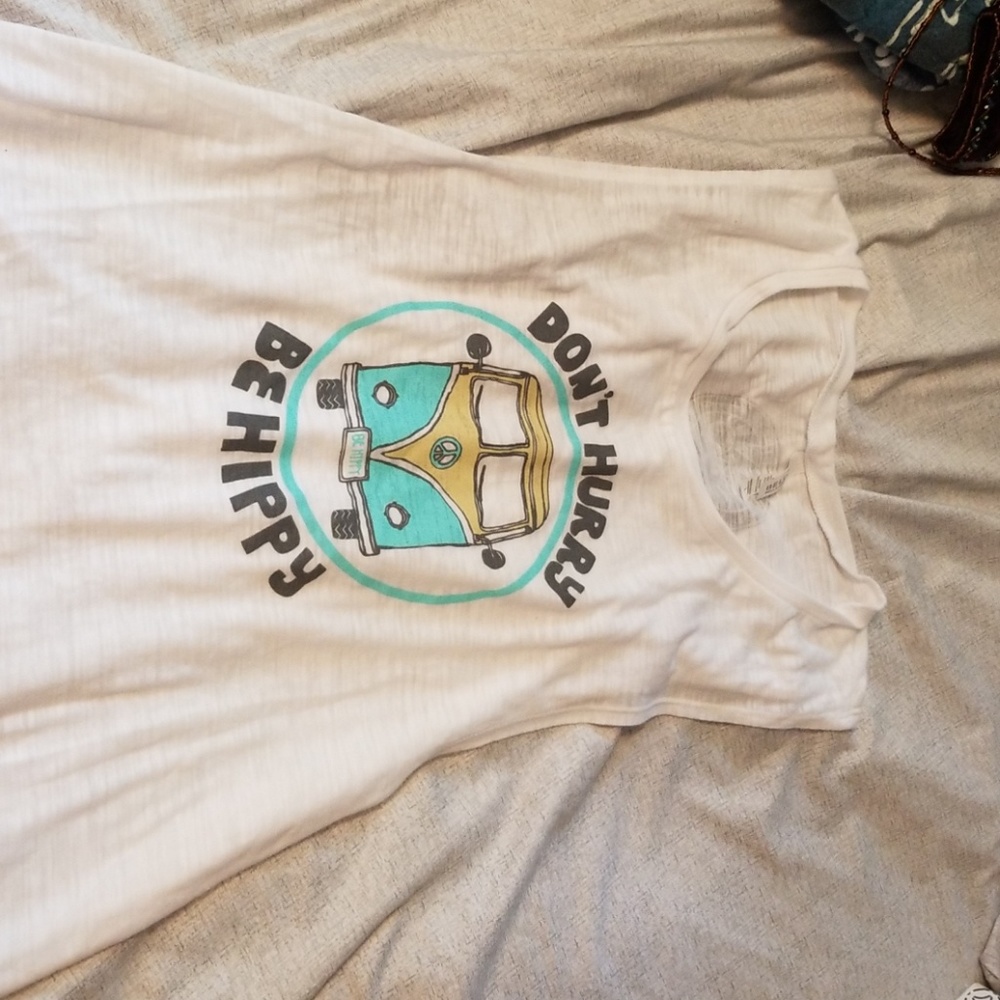 Don't worry be hippy tank top tee